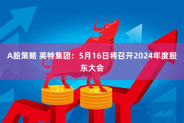 A股策略 英特集团：5月16日将召开2024年度股东大会