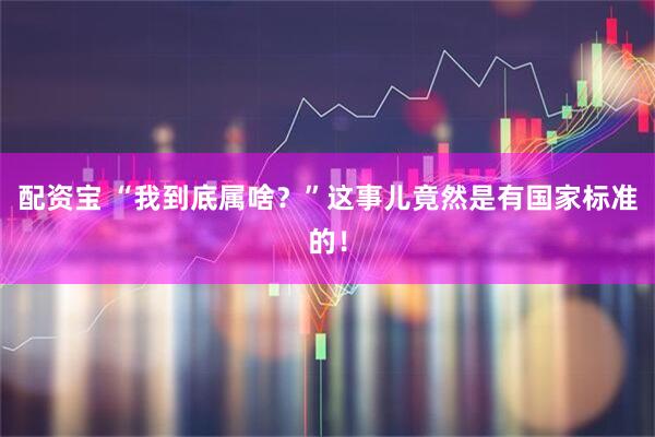 配资宝 “我到底属啥？”这事儿竟然是有国家标准的！