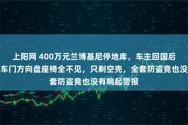 上阳网 400万元兰博基尼停地库，车主回国后傻眼：轮胎车门方向盘座椅全不见，只剩空壳，全套防盗竟也没有响起警报
